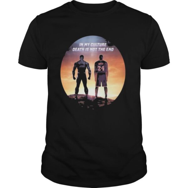 TshirtStation Black Panther Rip Chadwick Kobe Bryant In My Culture Death Is Not The End Sunset Shirt