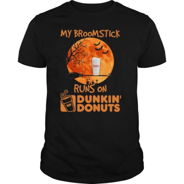 TshirtStation My Broomstick Runs On Dunkine Donuts Shirt