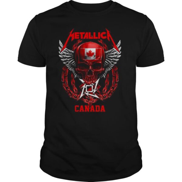 TshirtStation Skull Metallica Canada Flag Shirt