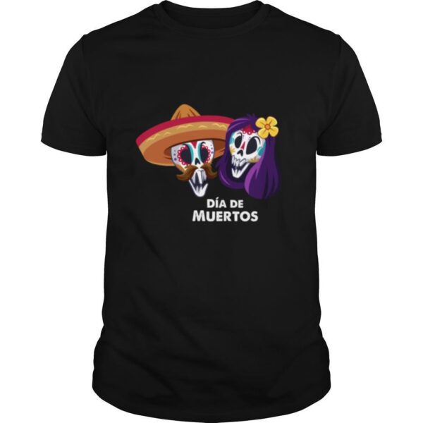 TshirtStation Sugar Skull Couple Day Of The Dead Dia De Muertos Shirt