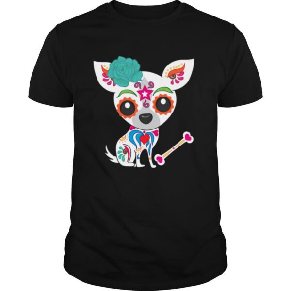 TshirtStation Skull Chihuahua Day Of The Dead Shirt
