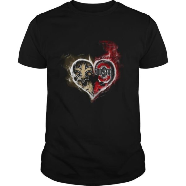 TshirtStation Heart New Orleans Saints And Ohio State Buckeyes Shirt