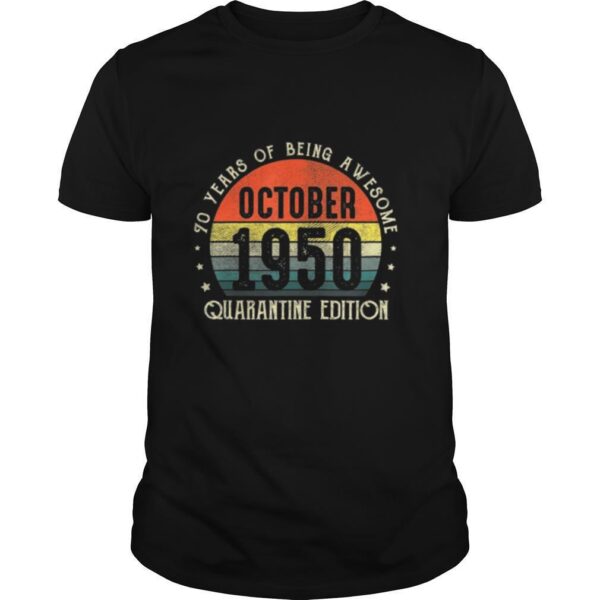 TshirtStation Th Birthday Gift Vintage Born In October Quarantine Shirt