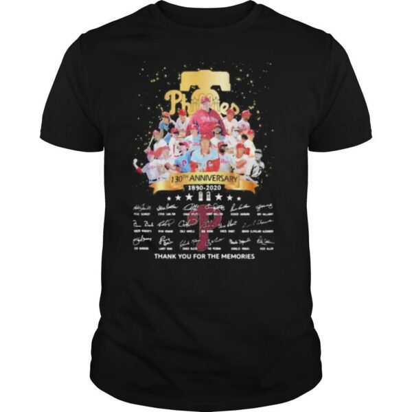 TshirtStation Philadelphia Phillies Th Anniversary Thank You For The Memories Signatures Shirt