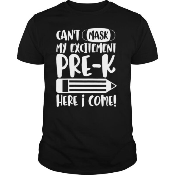 TshirtStation Cant Mask My Excitement For Pre K School Teachers Kids Gift Shirt
