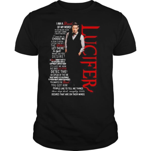 TshirtStation Lucifer Tom Ellis Ie M A Devil Of My World Shirt
