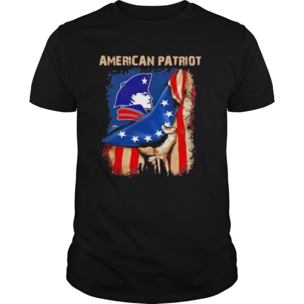 TshirtStation American New England Patriot Flag Shirt