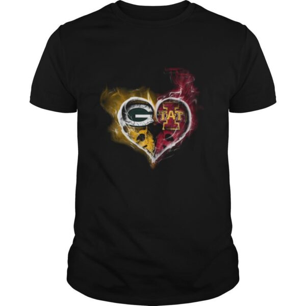 TshirtStation Heart Green Bay Packers And Iowa State Cyclones Shirt