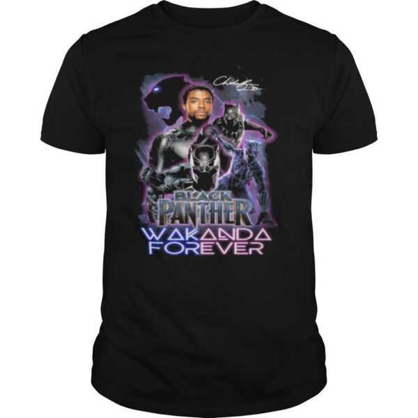 TshirtStation Black Panther Rip Chadwick Wakanda Forever Signature Shirt