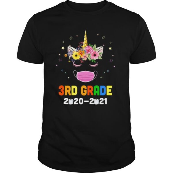 TshirtStation Quarantine Unicorn Hello Rd Grade Back To School Shirt