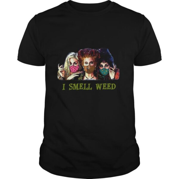 TshirtStation Hocus Pocus Face Mask I Smell Weed Shirt