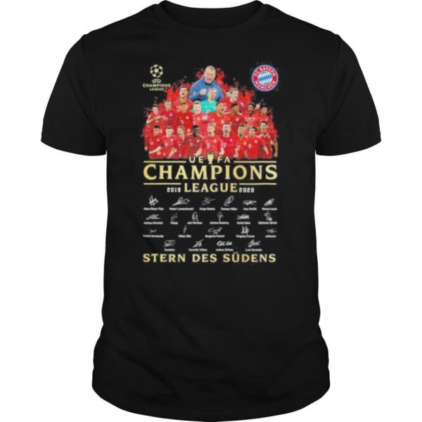 TshirtStation Fc Bayern Munchen Uefa Champions League Stern Des Sudens Signatures Shirt