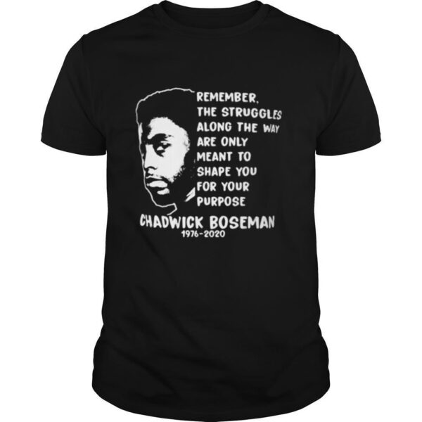 TshirtStation Remember The Struggles Along The Way Are Only Meant To Shape You For Your Purpose Rip Chadwick Shirt