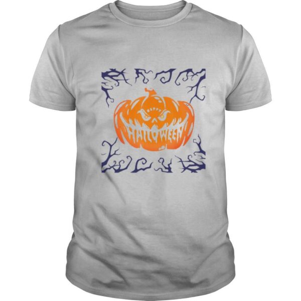 TshirtStation Happy Halloween Shirt Women Men Scary Night Pumpkin Face Shirt