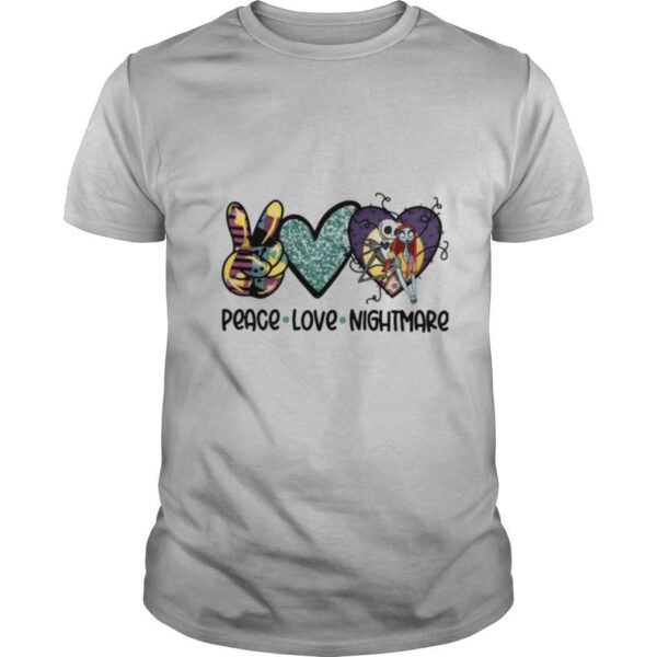 TshirtStation Peace Love Nightmare Jack Skellington And Sally Shirt