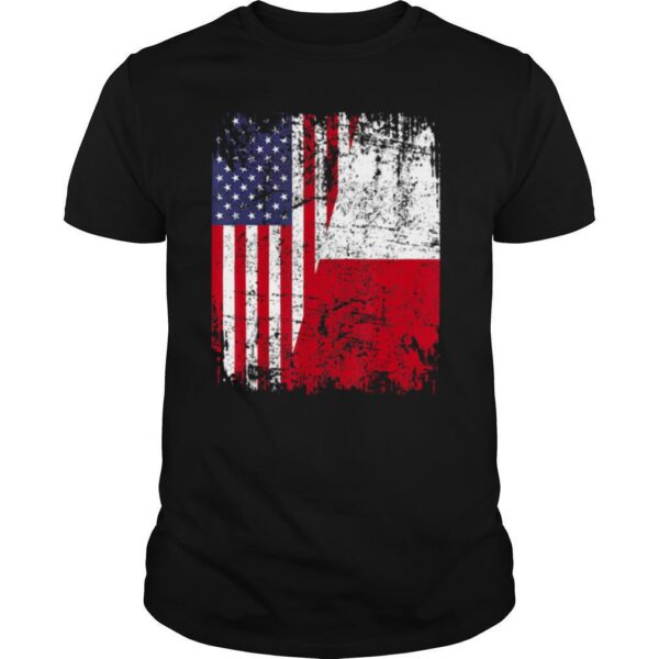 TshirtStation American And Poland Flag Shirt