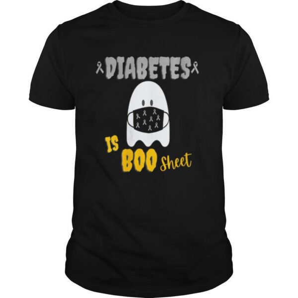 TshirtStation Diabetes Is Boo Sheet Funny Halloween Diabetes Awareness Shirt