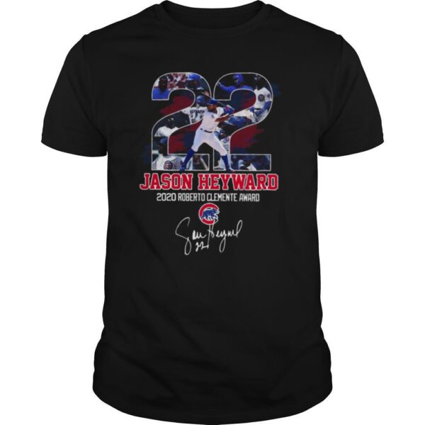 TshirtStation Jason Heyward Roberto Clemente Award Signature Shirt