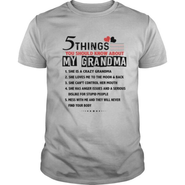 TshirtStation Things You Should Know About My Grandma She Is A Crazy Grandma Shirt