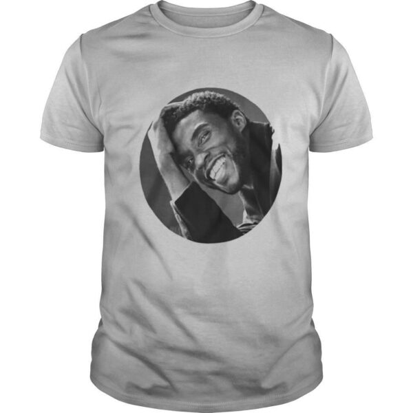 TshirtStation Black Panther Rip Chadwick Actor Smiling Shirt