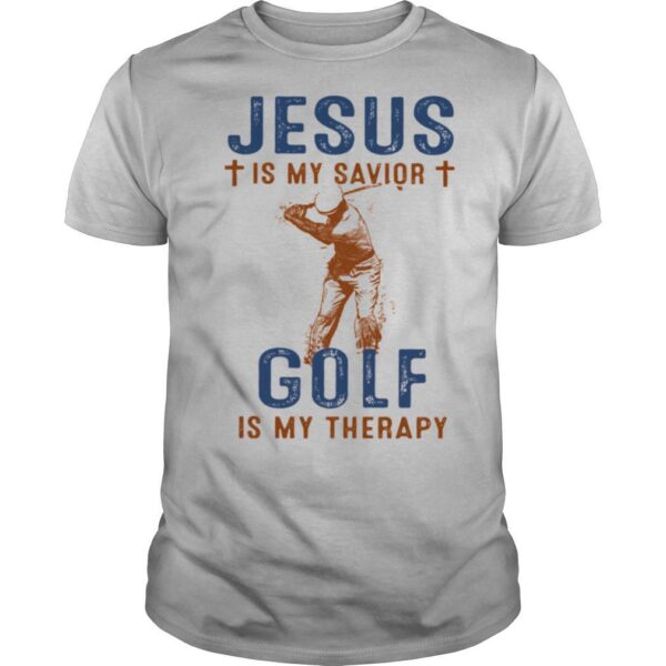 TshirtStation Jesus Is My Savior Gold Is My Therapy Shirt