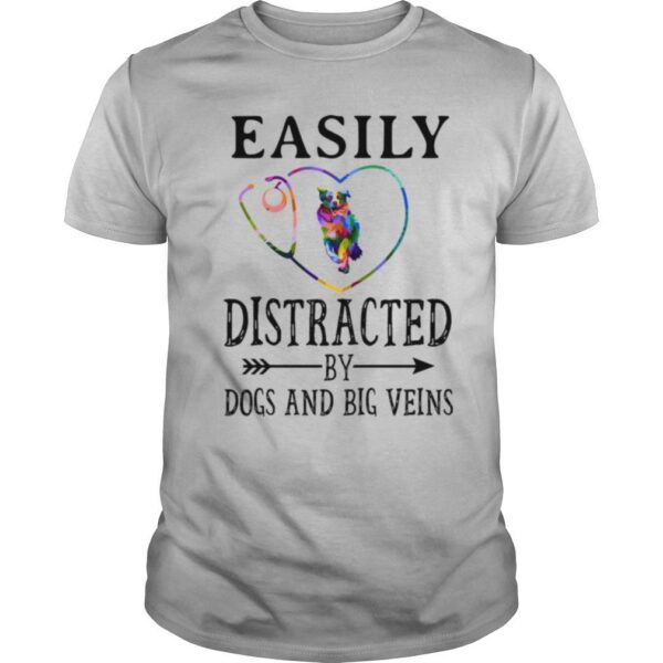 TshirtStation Easily Distracted By Dogs And Big Veins German Shepherd Heart Shirt