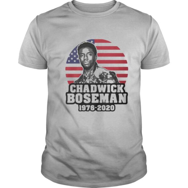 TshirtStation Black Panther Rip Chadwick Actor American Flag Shirt