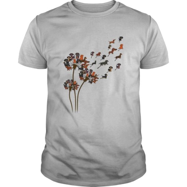 TshirtStation Dachshund Dandelion Flower Shirt