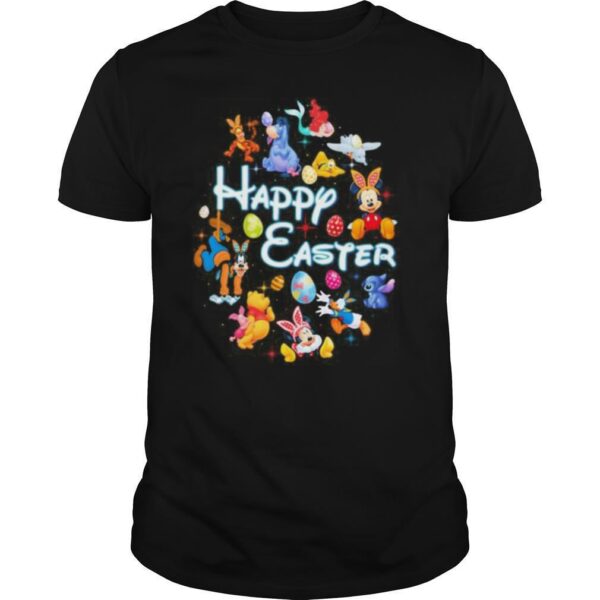 TshirtStation Disney Cartoon Characters Happy Easter Flowers Shirt