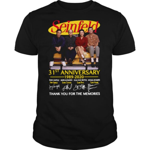 TshirtStation Seinfeld St Anniversary Thank You For The Memories Signatures Shirt