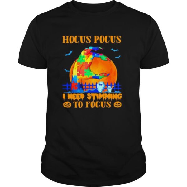 TshirtStation Hocus Pocus I Need Stimming To Focus Autism Halloween Shirt