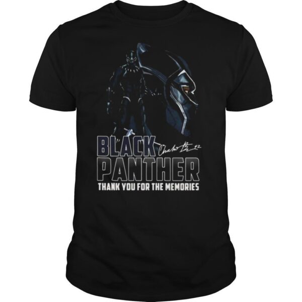 TshirtStation Rip Chadwick Black Panther Thank You For The Memories Signature Shirt