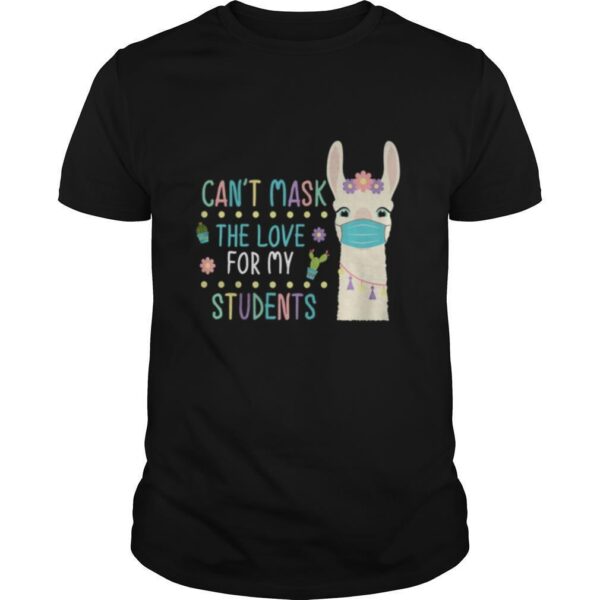 TshirtStation Cane T Mask The Love For My Students Llama Teacher Shirt