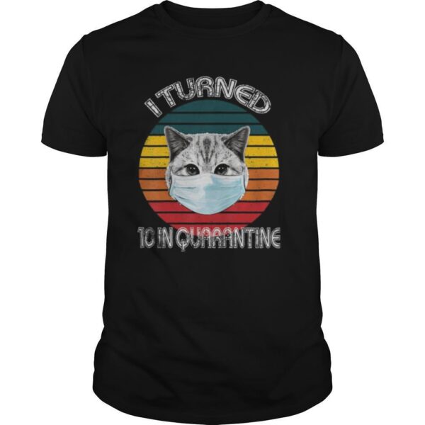 TshirtStation Th Birthday In Quarantine Cat Retro Shirt
