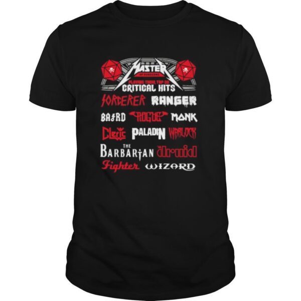 TshirtStation Master Playing Their Top Critical Hits Forever Ranger The Barbarian Shirt