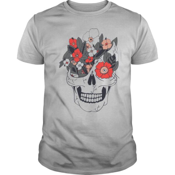 TshirtStation Skulls And Flowers Dia De Muertos Shirt