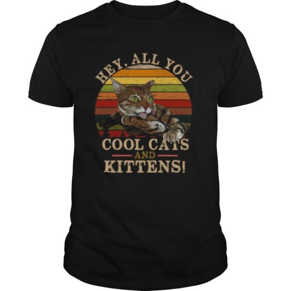 TshirtStation Hey All You Cool Cats And Kittens Vintage Shirt