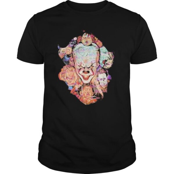 TshirtStation Halloween Horror Characters Face Art Shirt