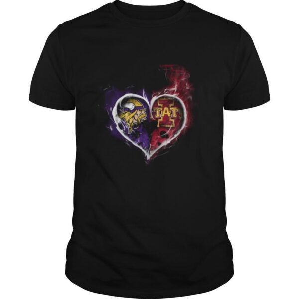 TshirtStation Heart Minnesota Vikings And Iowa State Cyclones Shirt