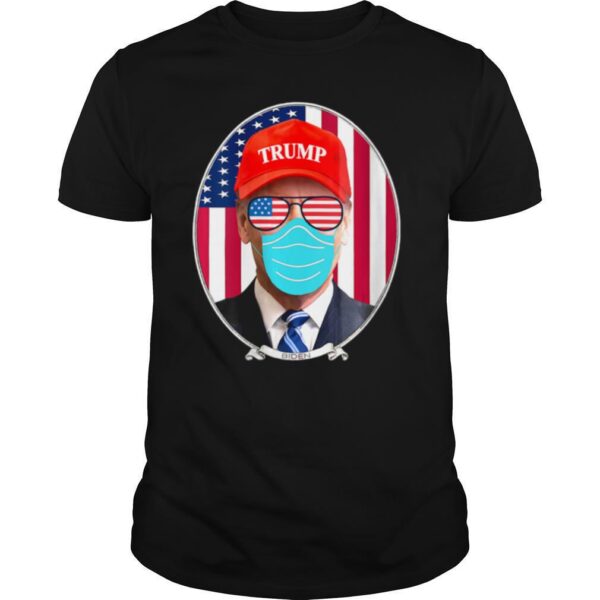 TshirtStation Joe Biden Wearing Hat Trump Mask Shirt