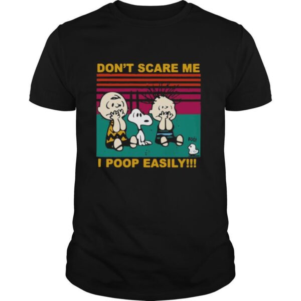 TshirtStation Snoopy Charlie Brown And Linus Done T Scare Me I Poop Easily Vintage Retro Shirt