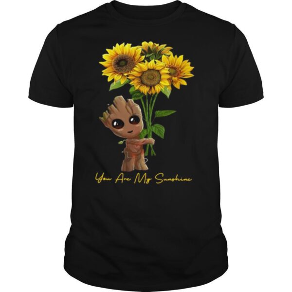 TshirtStation Baby Groot Hug Sunflower You Are My Sunshine Shirt