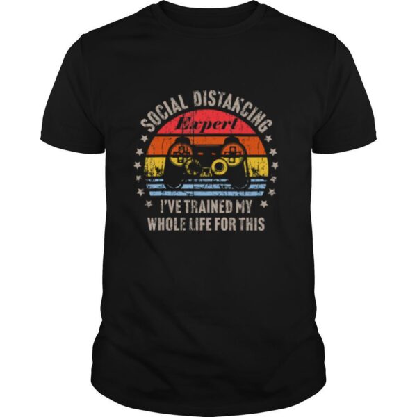 TshirtStation Social Distancing Expert Video Gamer Gaming Vintage Gift Shirt