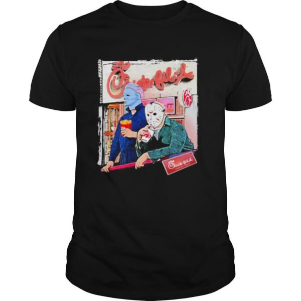 TshirtStation Halloween Jason Voorhees Michael Myers Chick Fil A Shirt