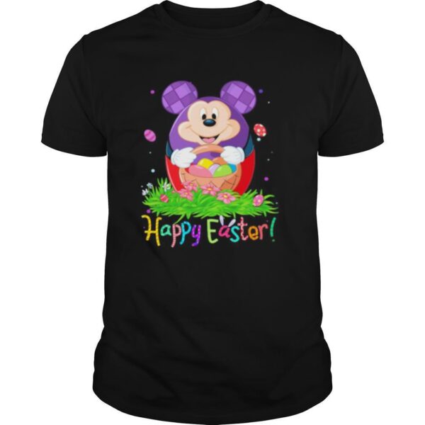 TshirtStation Disney Mickey Mouse Happy Easter Flower Shirt