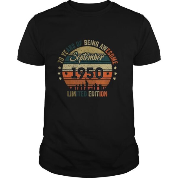 TshirtStation Th Birthday Awesome September Gift Years Old Shirt