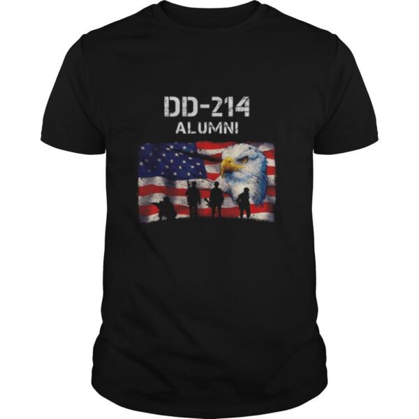 TshirtStation Dd Alumni Retired Military Veteran Flag And Eagle Shirt