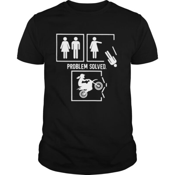 TshirtStation Problem Solved Motorbike Shirt