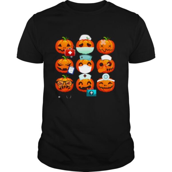 TshirtStation Nurse Emoji Funny Nurse Halloween Shirt