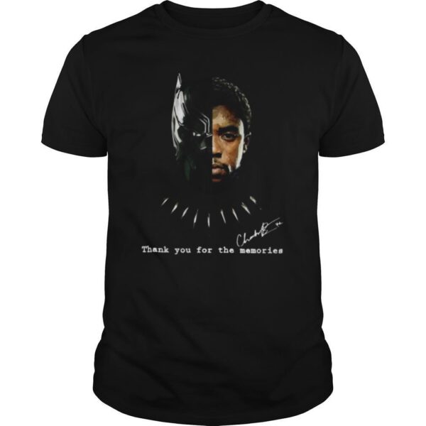 TshirtStation Black Panther Chadwick Boseman Thank You For The Memories Signature Shirt
